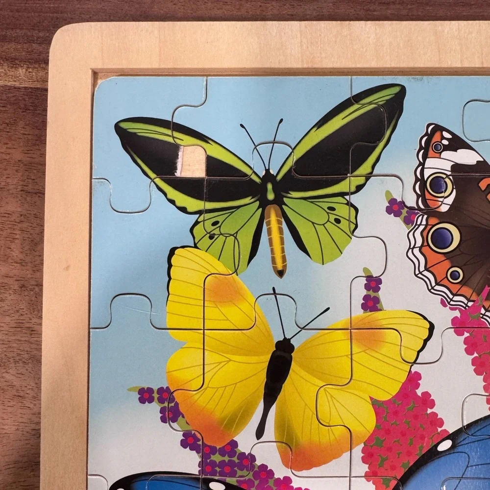 Melissa & Doug Butterfly Garden 48 Piece Wooden Jigsaw Puzzle Tray 2910 Ages 4+